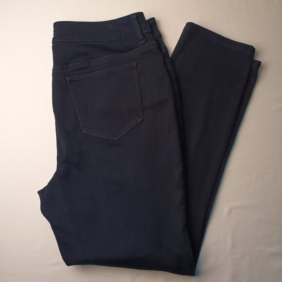 Chico's The Platinum Jegging Size 8 Mid Rise Skinny Leg Navy Blue Color - Picture 1 of 9